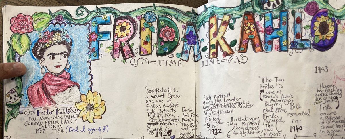 Dempsey_art's tweet image. WoW! Look at this beautiful work from YW in Ms Butler’s year 8 class 🤩OUTSTANDING!! All Home a learning and prep for lessons #Motivation #artteaching #MexicanDayoftheDead #FridaKahlo #Posada