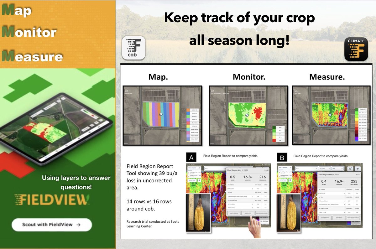 FieldViewFran's tweet photo. Seeing is believing! Using @FieldView features allows you to see issues and there effects at seasons end. Review with your trusted advisor and determine the best way to correct such issues - it will payoff in the long run. thanks to the Scott Learning  Ctr where @ideasgotogrow https://t.co/FQLL9bNqw7