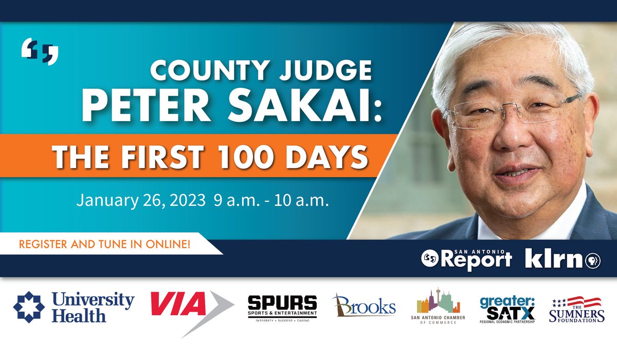 SA WORX (@greater_sa_worx) on Twitter photo Tune in to the exclusive, one-on-one conversation with the new leader of <a href="/BexarCounty/">Bexar County, Texas</a>, Judge Peter Sakai, who will pull back the curtain on his plans for the first 100 days of leading the Commissioner’s Court. hubs.li/Q01z7zw10 Tune in to the exclusive, one-on-one conversation with the new leader of <a href="/BexarCounty/">Bexar County, Texas</a>, Judge Peter Sakai, who will pull back the curtain on his plans for the first 100 days of leading the Commissioner’s Court. hubs.li/Q01z7zw10