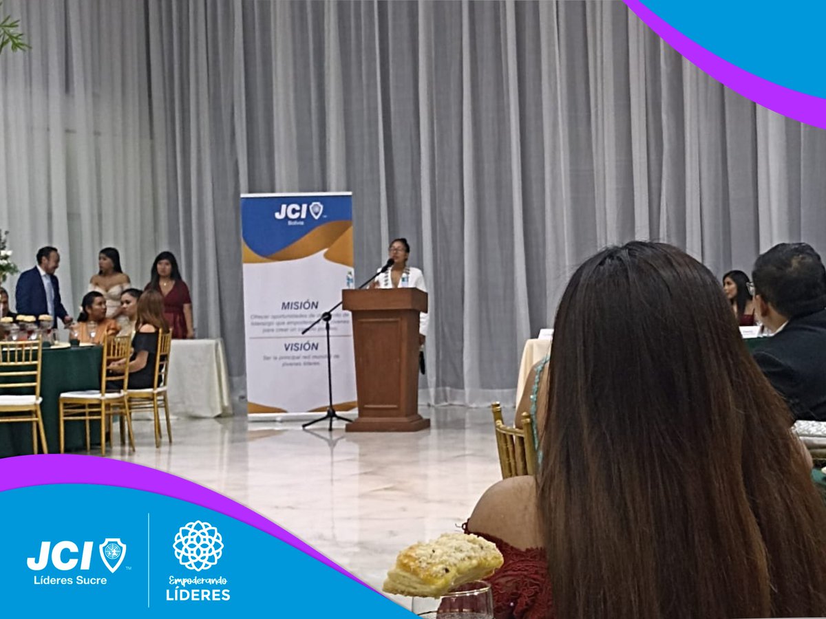 JCILideresSucre's tweet photo. 💪🏵 Nuestra Presidente Local @RebeBSz  estuvo presente en la Transmisión de Mando Nacional 2023 de la JCI Bolivia.
#JCI #JCIBolivia #JCILíderesSucre
#EmpoderandoLíderes #Empoderamiento #Liderazgo
#PRICEJCIBo5 #PRICEJCIBo6 https://t.co/6aXWiB8jkc