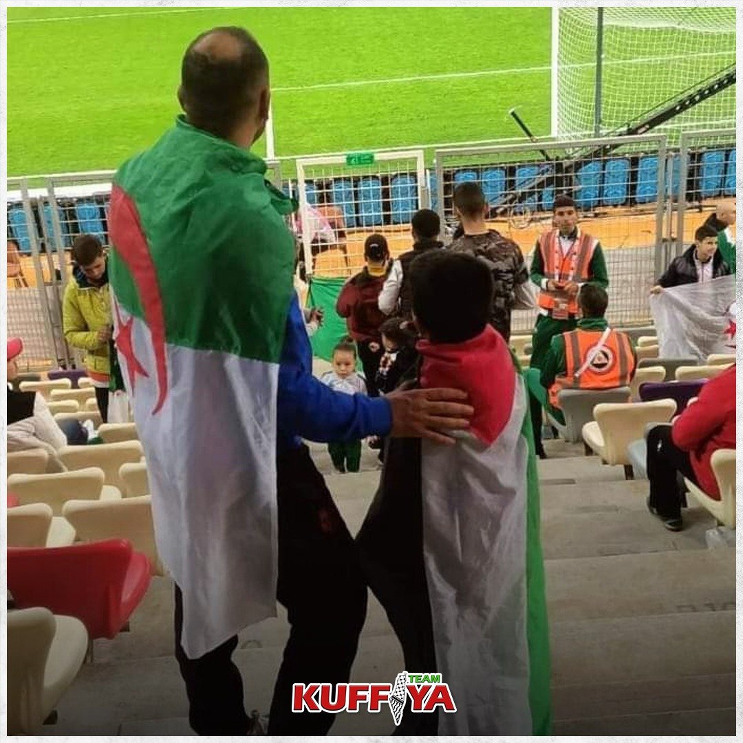 gazabehindscens's tweet photo. Seen at Nelson Mandela stadium in Algeria🇩🇿🇵🇸 https://t.co/FVGvqgzQsb