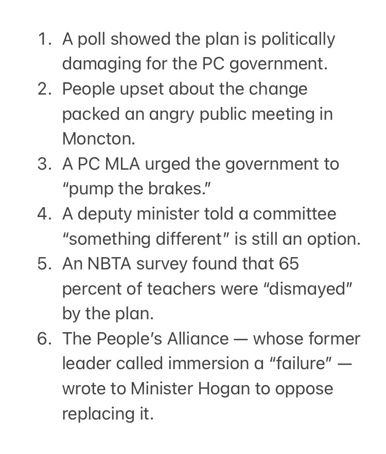 poitrasCBC's tweet image. Developments in the French immersion debate in the past seven days: