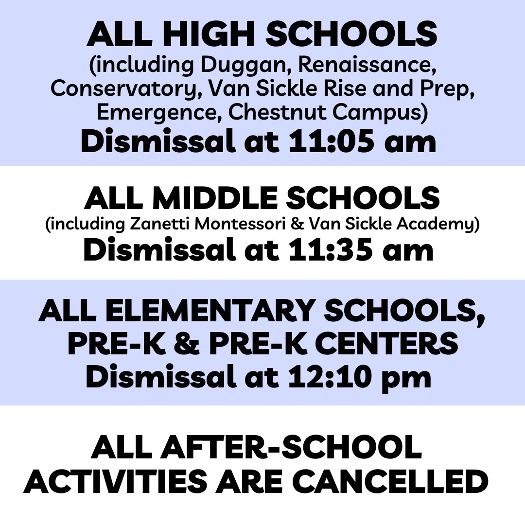 SpringfieldK12's tweet image. Early Dismissal for January 25th, 2023