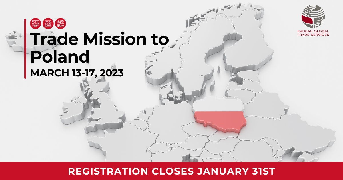 Registration for our Trade Mission to Poland closes in ONE WEEK. Quickly becoming the logistics hub of Central and Eastern Europe. Poland offers a host of opportunities for midwest businesses.

Learn more about doing business in Poland: bit.ly/3DZGdLz