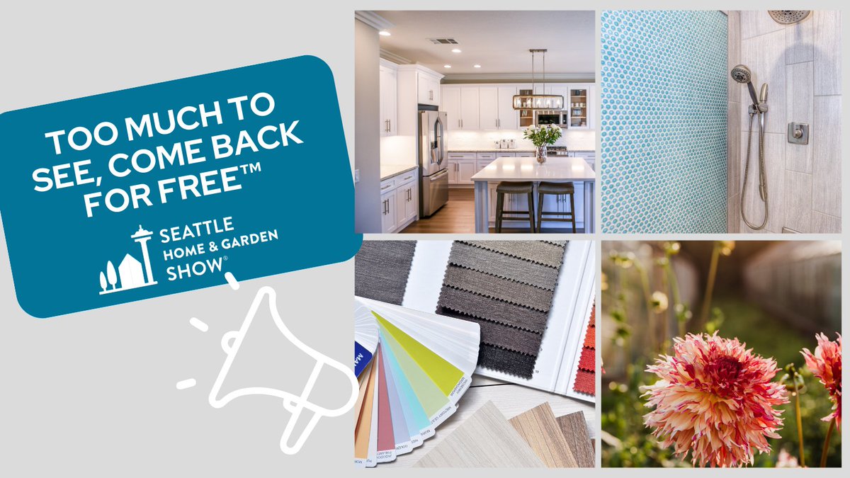 Didn’t see it all? Show visitors can register to return a second day for free! 

Get your tickets &amp; learn more ➡️ seattlehomeshow.com

#SeattleHomeShow #HomeDesign #InteriorDesign #GardenDesign