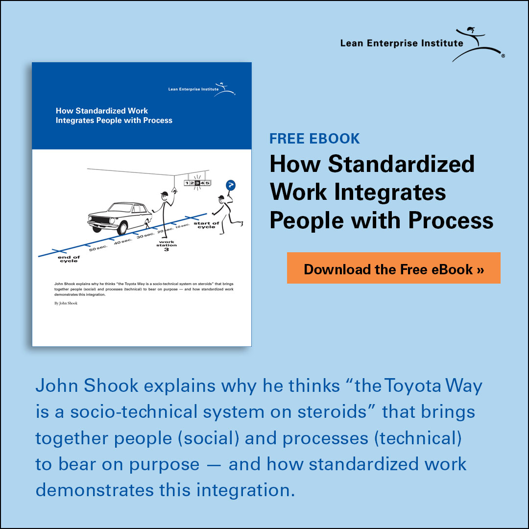 LeanDotOrg's tweet photo. Sharing his in-depth practical lean #management experience as the first American manager at Toyotaโs headquarters in Japan and decades of practice after that, John Shook explains how #StandardizedWork is crucial to integrating people and process.
https://t.co/2aAFvUWzEE https://t.co/TpMKEQLiVt