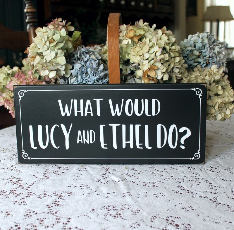 What would Lucy and Ethel Do? #bestfriends #giftforfriend #whatapair #LucyandEthel #tmtinsta countryworkshop.net/catalog.htm?it…