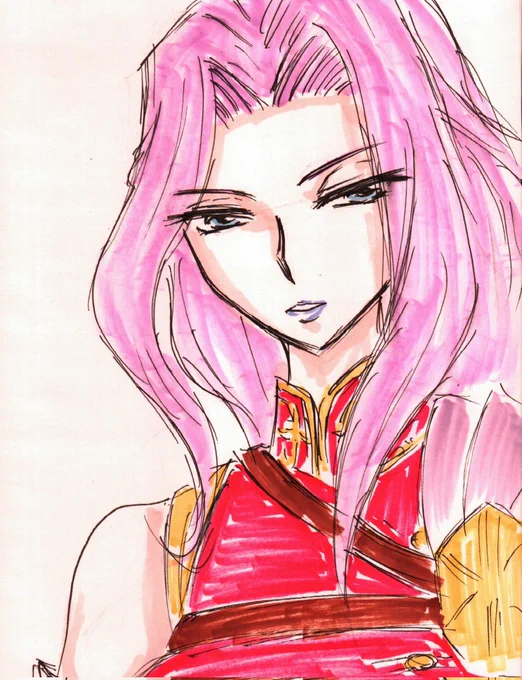 昨日の寝る前に描いてたコーネリア。 