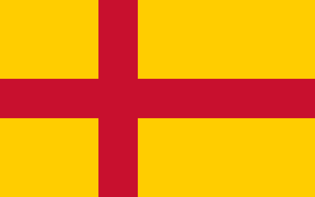 OneDayOneFlag's tweet photo. This was the flag of the Kalmar Union, a union between Deenmark, Norway and Sweden. This flag was created by the first king, Eric of Pomerania, in 1430. Also this flag is know as the "Flagge des Nordens", the flag of the norths. https://t.co/EH8fkx6AC7