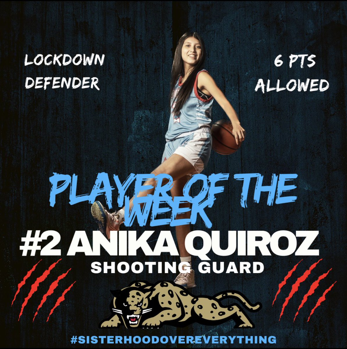 smhswbb's tweet photo. 2 phenomenal performances last week made it hard for us to choose, so we didn’t! 2 Players of the Week for our games last week. Sophomore PG Asia Martin led the team in scoring, &amp; Junior SG Anika Quiroz held the #7 scorer in 5A to 6 points while guarding her! #SOE https://t.co/7OHwZnhDz2