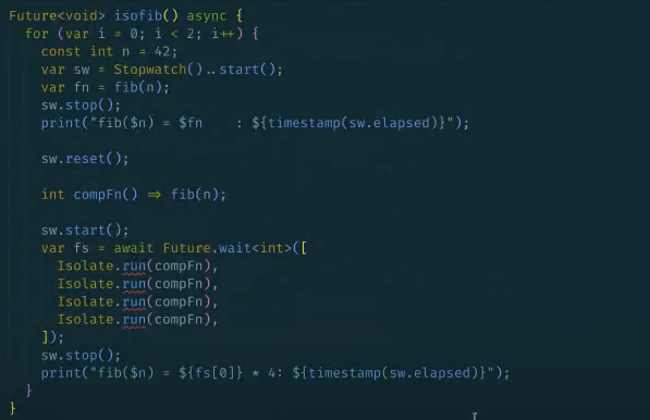 A benchmark test showcasing the speed of the new Isolate.run() function