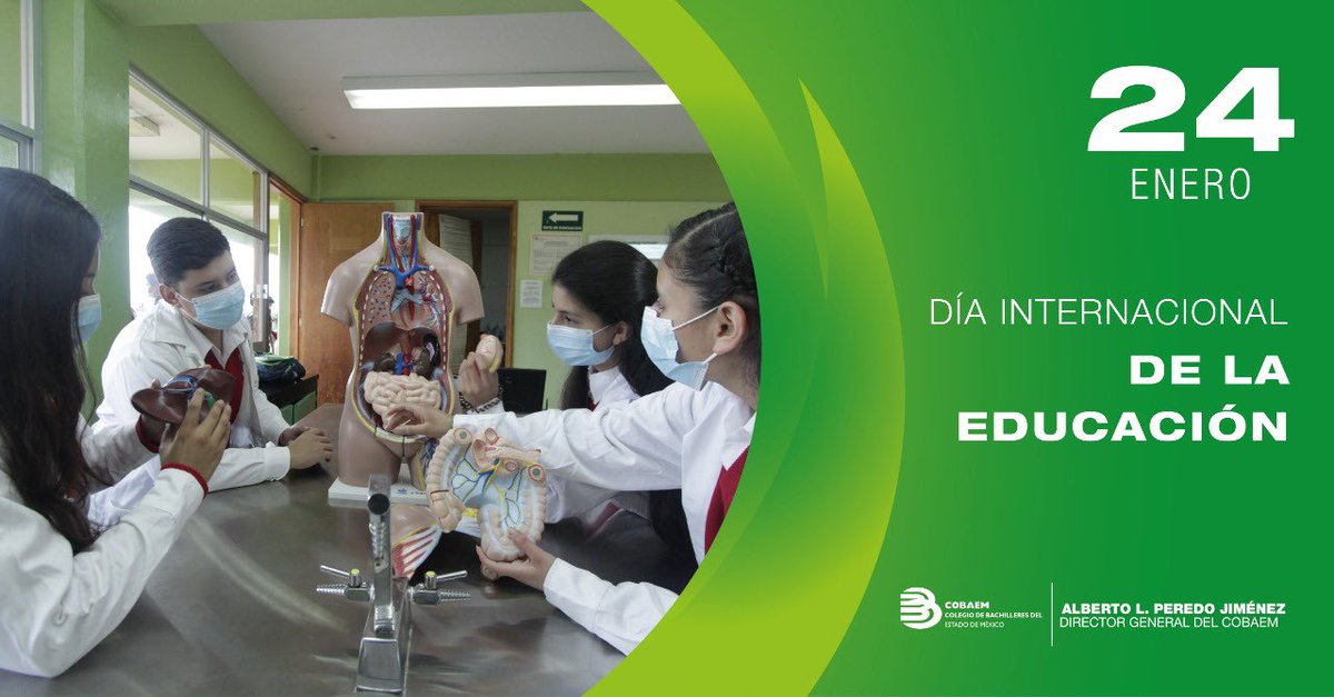 El #DíaInternacionaldelaEducación es una fecha clave para reflexionar y promover la importancia de una educación a nivel mundial, a fin de conseguir los objetivos de la #Agenda2030 para el Desarrollo Sostenible. Desde @COBAEMex nos sumamos a esta iniciativa global. #EducationDay