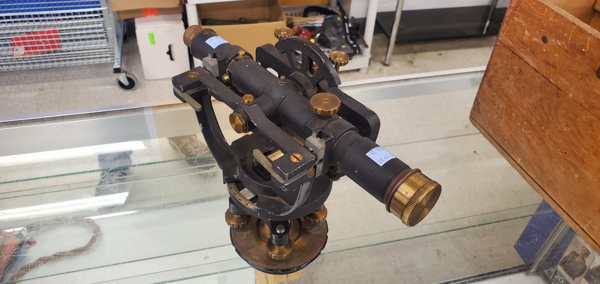 evvgoodwill's tweet photo. Ever feel like making a map? Well, there is this vintage surveyor that could maybe help with that! This is a Vintage David White Transit Surveying Scope from the 1930s! You can also check our insta page (evvgoodwill) for more treasures like this! https://t.co/HIJFQkLIKp