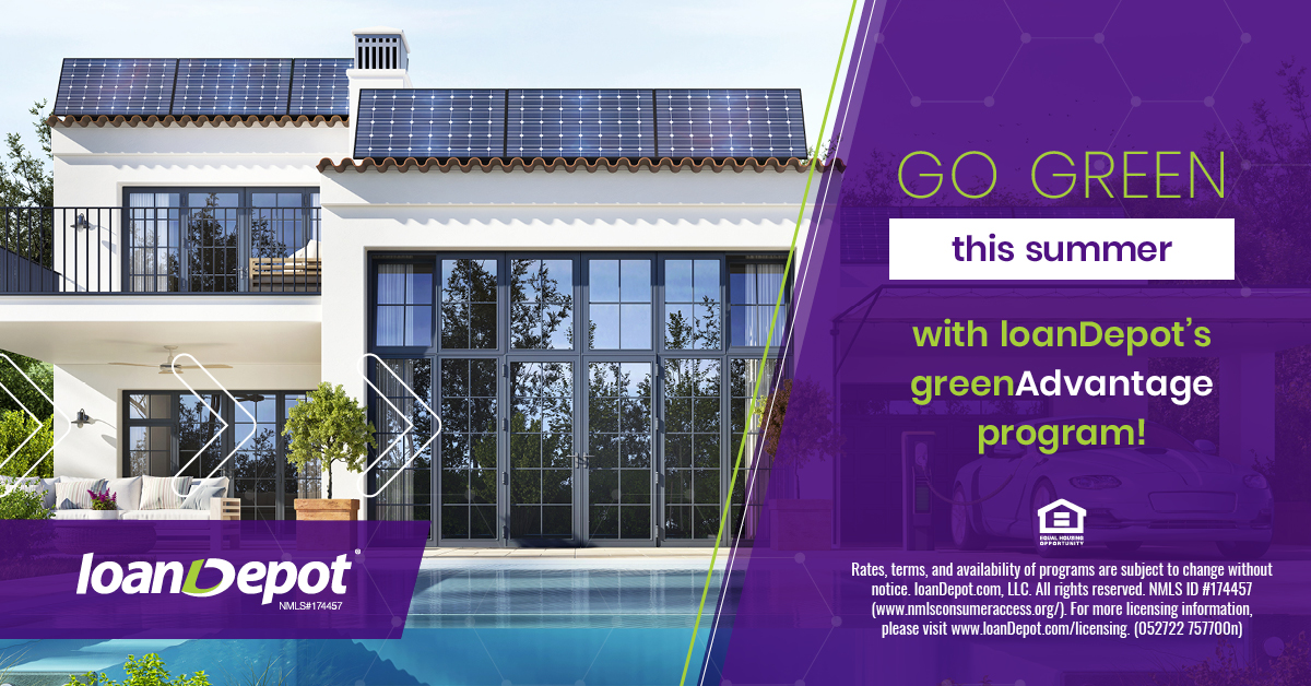 With greenAdvantage, you can invest in solar or geothermal energy when purchasing or refinancing with a jumbo loan. loandepot.com/stewartbrown?u…