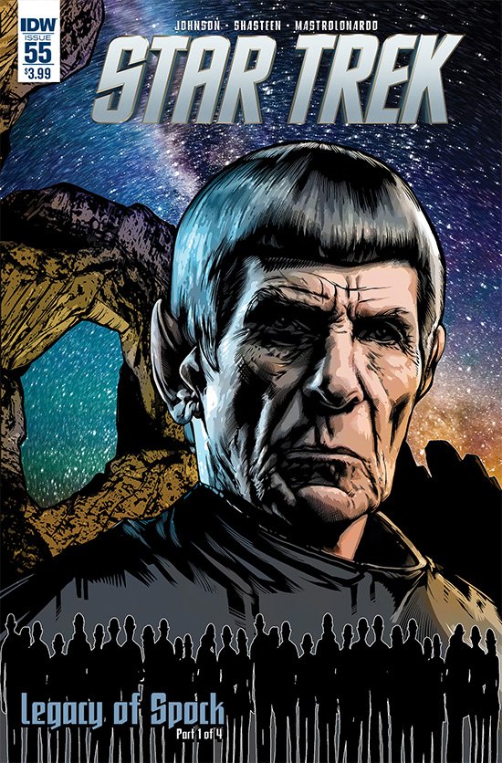 #TrekComics365 024 IDW #StarTrek    Ongoing #55 (2016) 'Legacy of Spock' 1/4 Johnson/Shasteen & Mastrolonardo Prime Spock attempts to make a home in the Kelvin timeline with the remnants of Vulcan civilisation - Kelvin Sarek stymies him. Could Ceti Alpha V be the New Vulcan?