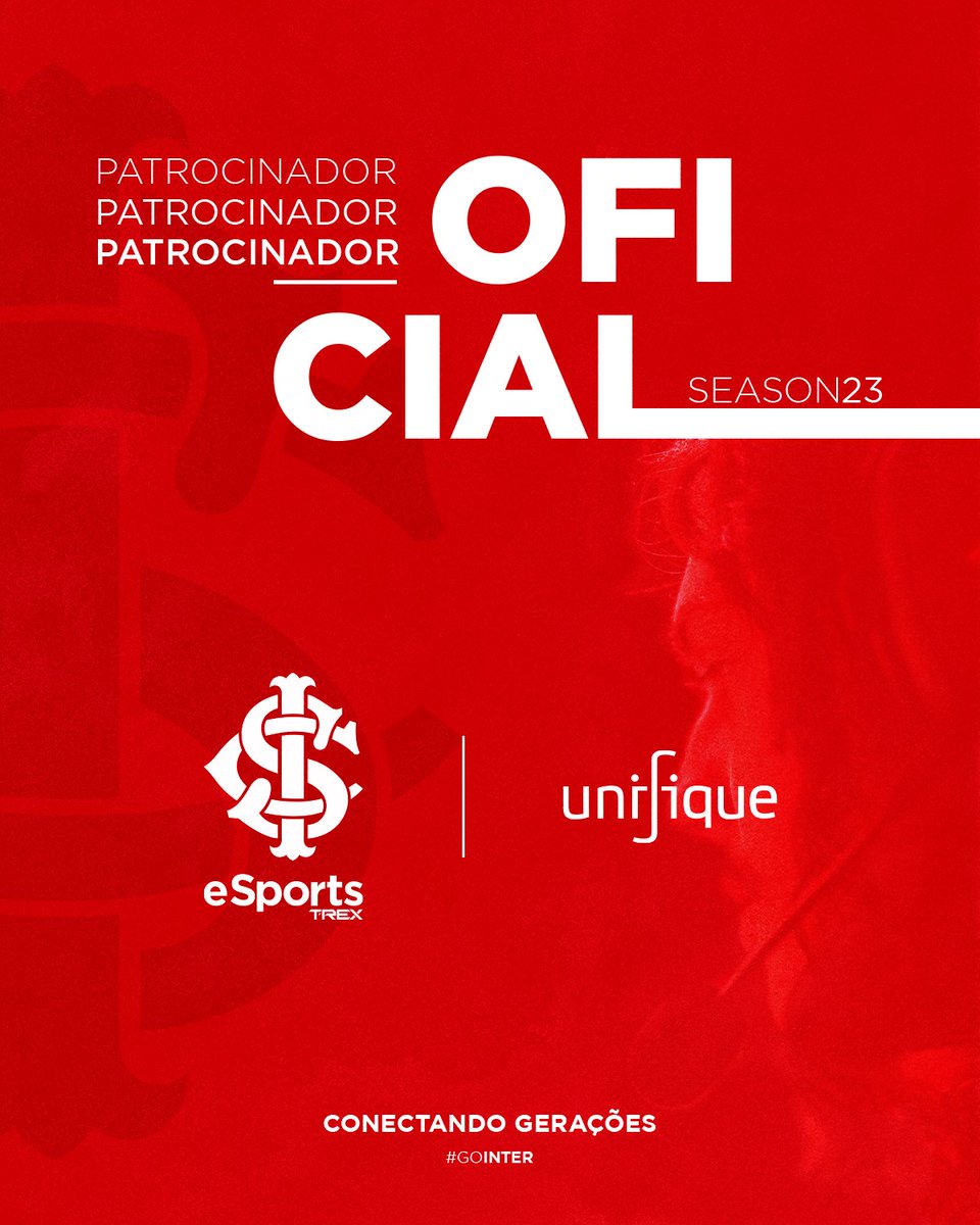 scintergg's tweet photo. A @unifiqueoficial É DO INTER! 🇦🇹

É com imenso orgulho que anunciamos nosso primeiro patrocinador para a temporada de 2023!

#inter #internacional #gointer #trex #wearerex #gorex #vamointer #unifique #esports https://t.co/VXyjLbI0l9