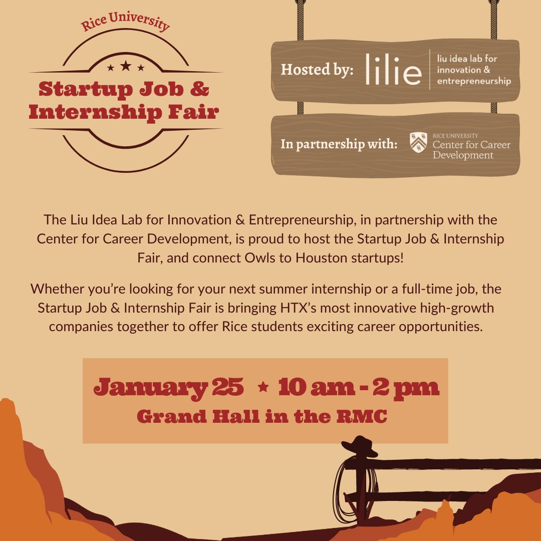 Stop by the Grand Hall in the RMC tomorrow for the Startup Job &amp; Internship Fair hosted by the Liu Idea Lab for Innovation &amp; Entrepreneurship in partnership with the CCD.