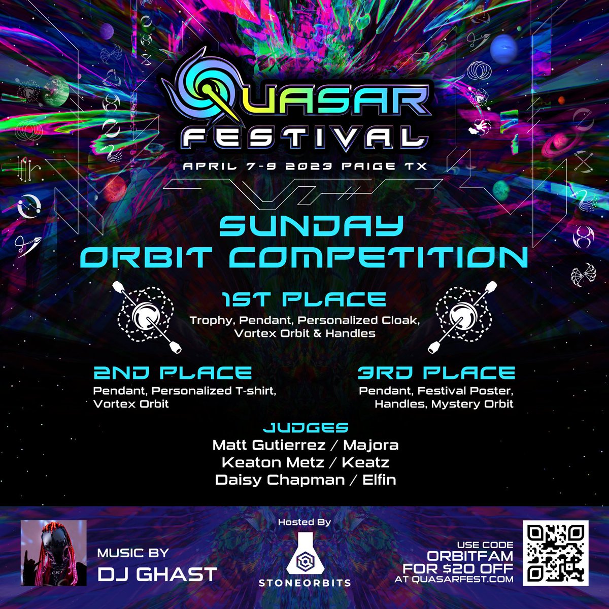 Calling all orbit masters! 
🪐👩‍🚀👽
Central Command would like to invite all those with a competitive spirit to step into the ring for one of this year's series of competitions. We'll open our calls to compete with this announcement! Please sign up at qsrfst.com/orbitcomp