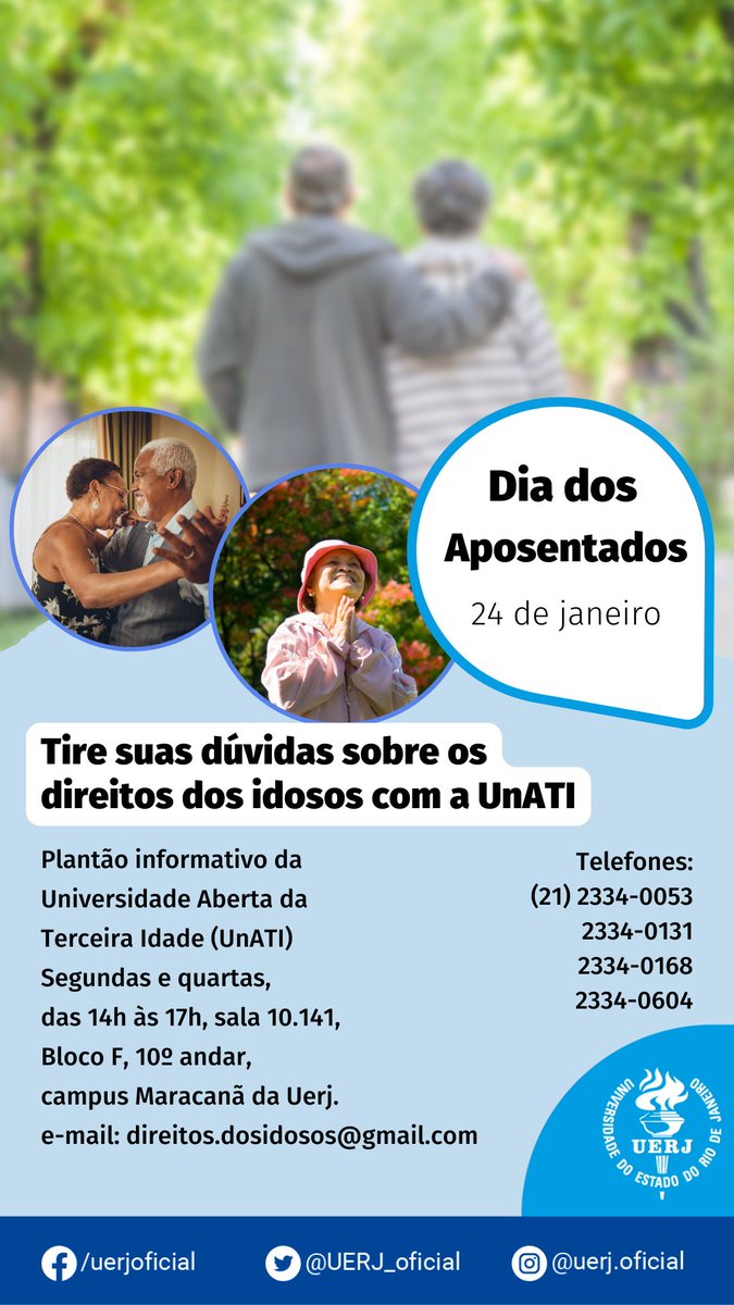 uerj_oficial's tweet photo. #diadosaposentados #UnATI #Uerj #direitosdosidosos https://t.co/0eHl8YNqIa