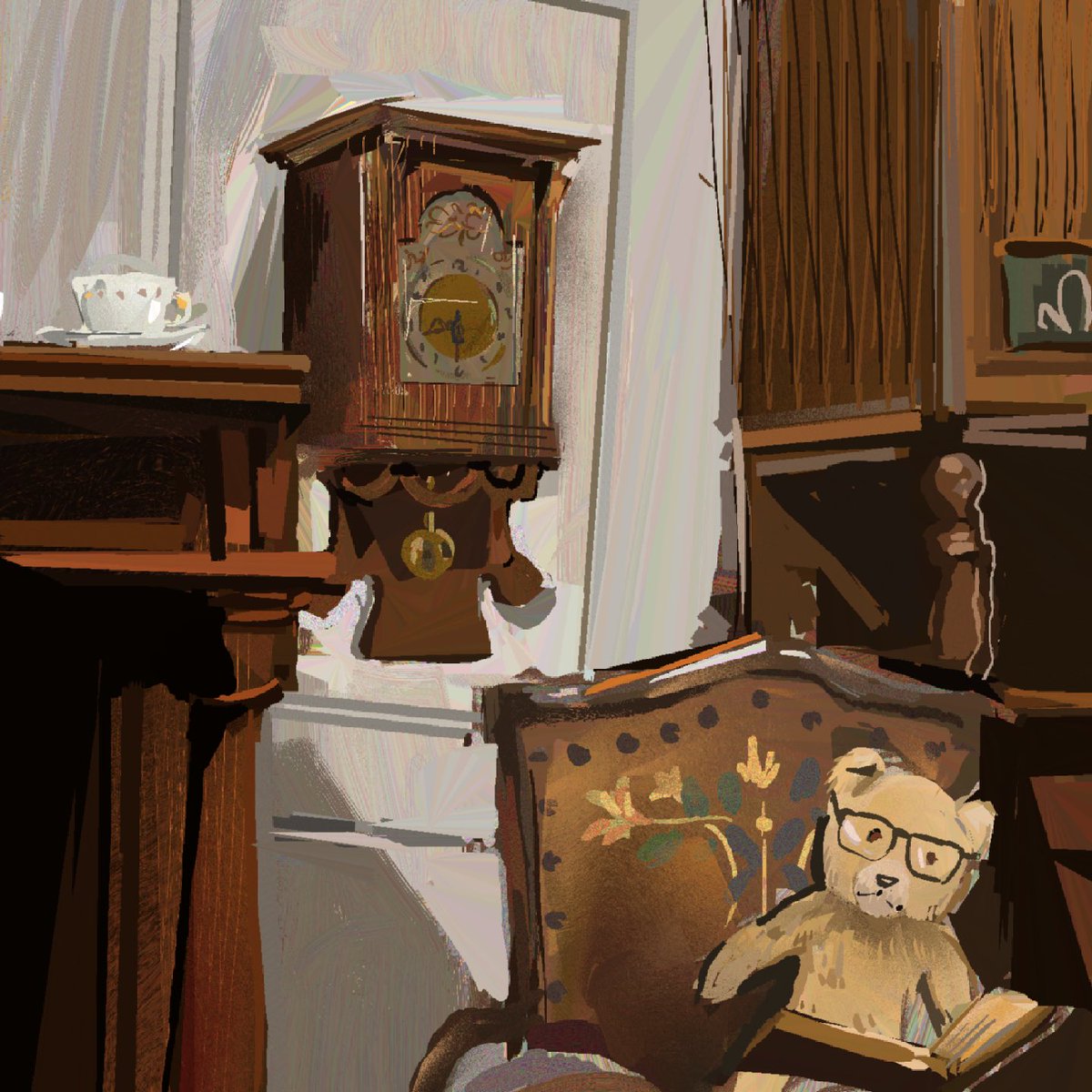 「This cute lil bear at the antique store 」|SiBのイラスト