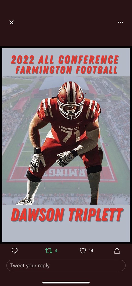 Dawson Triplett (#71) 6’2”, 265 tweet media