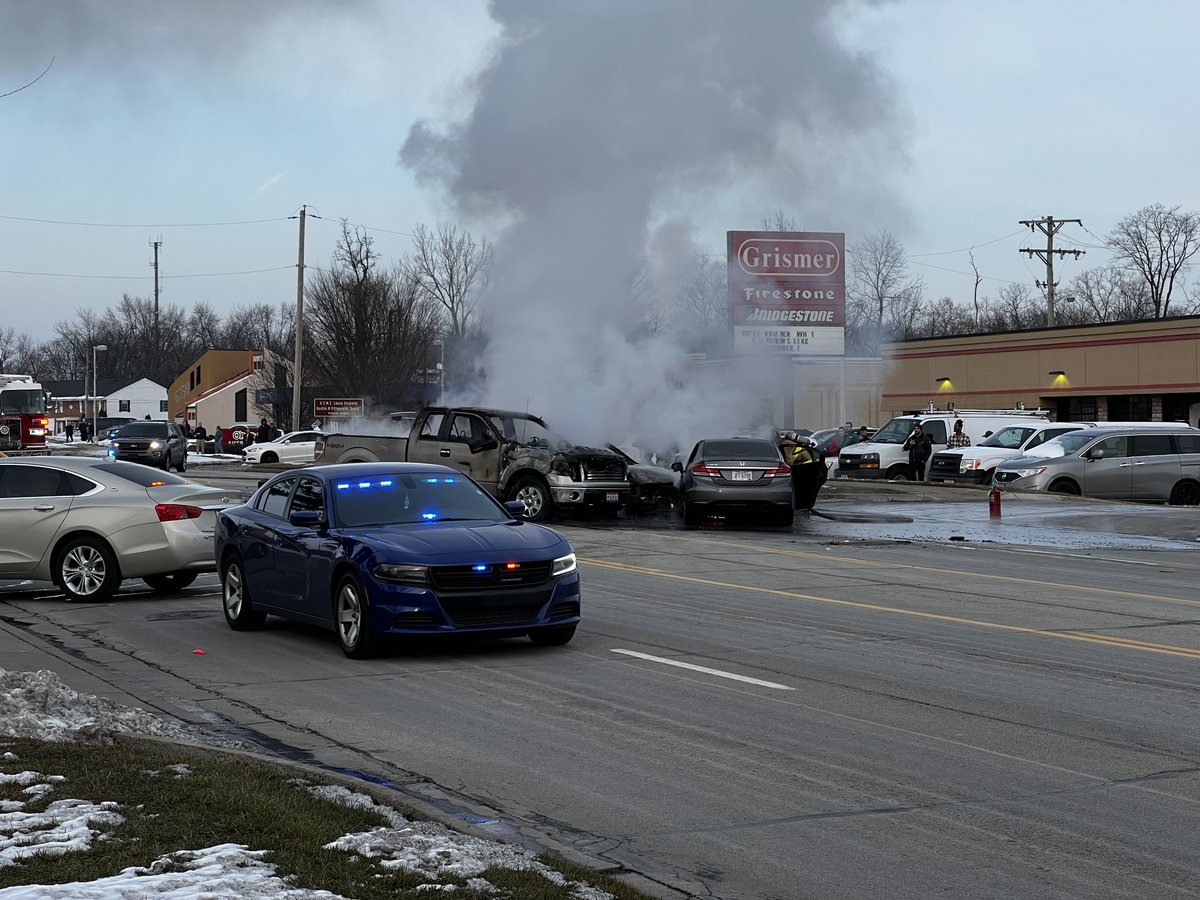 Dayton 24/7 Now on Twitter "PHOTOS Crews are on scene of a fiery crash at the Grismer Tire