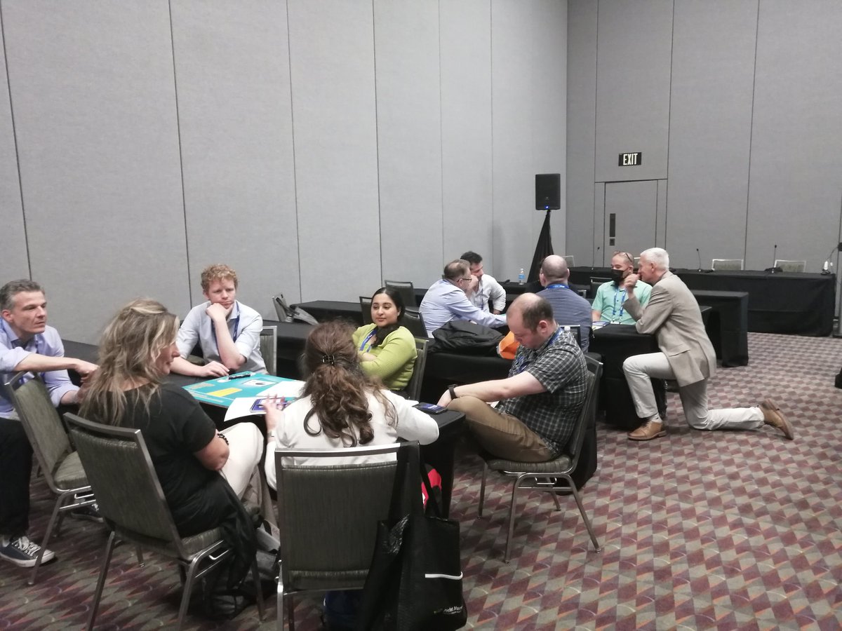 badea_marc's tweet image. #IMSH2023 workshop on designing a simulation based competition. Engaging conversations and group learning, based on examples #SimCup and #SimUni @PLIngrassia @ralfkrage @StefanGisin @GustavoNorte