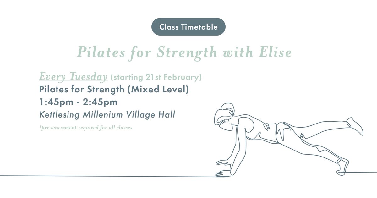 physioelise's tweet photo. 𝙉𝙀𝙒 𝘾𝙇𝘼𝙎𝙎𝙀𝙎 😃 

I am really pleased to confirm the launch of a new PhysioElise class type - Pilates for Strength 💪 

Get booked in via https://t.co/jce5lYA5wT  👍

#physio #physiotherapy #physioledpilates #pilates #harrogate #matpilates #strength #strengthtraining https://t.co/OLNInQIPrX