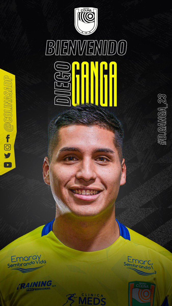 ColinaSadp's tweet photo. Quinto Refuerzo!!

El Volante Diego Ganga se suma al cuadro eléctrico!!

Ganga cuenta con experiencia en segunda división con Deportes Recoleta y la temporada pasada defendió a Colchagua en Tercera Division!!

#BienvenidoGanga #VamosColina #TerceraA https://t.co/W1GhSwiedZ