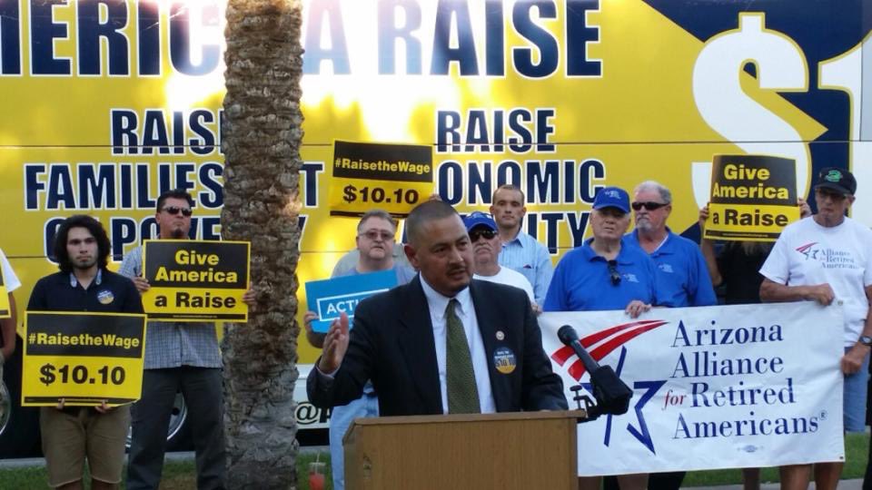 Steve_Gallardo's tweet photo. Whether it's on the State House floor, standing with my labor brothers and sisters on the picket line, or speaking from a megaphone at a rally, I've been on the frontlines of the fight for a better Arizona for nearly 2 decades. Ready to keep it up as #ADPChair https://t.co/VZCqH7a6yr