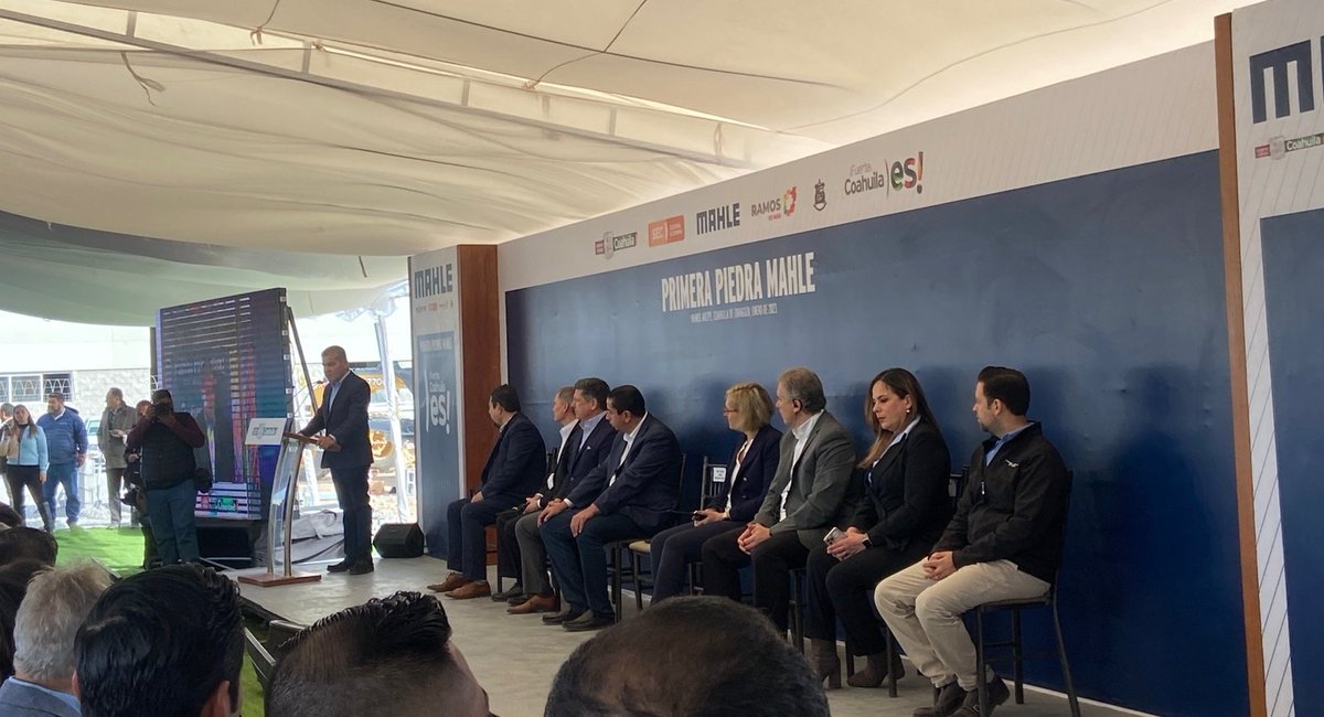 Por parte de la Comisión de Empresarios Jóvenes Coparmex Coahuila Sureste, asistió nuestra VP de Desarrollo Emprendedor <a href="/natyfantini/">Natalia Fantini</a> al evento de la "Colocación de Primera Piedra de Mahle en Ramos Arizpe"  #Coparmex #RamosArizpe #JóvenesCoparmex