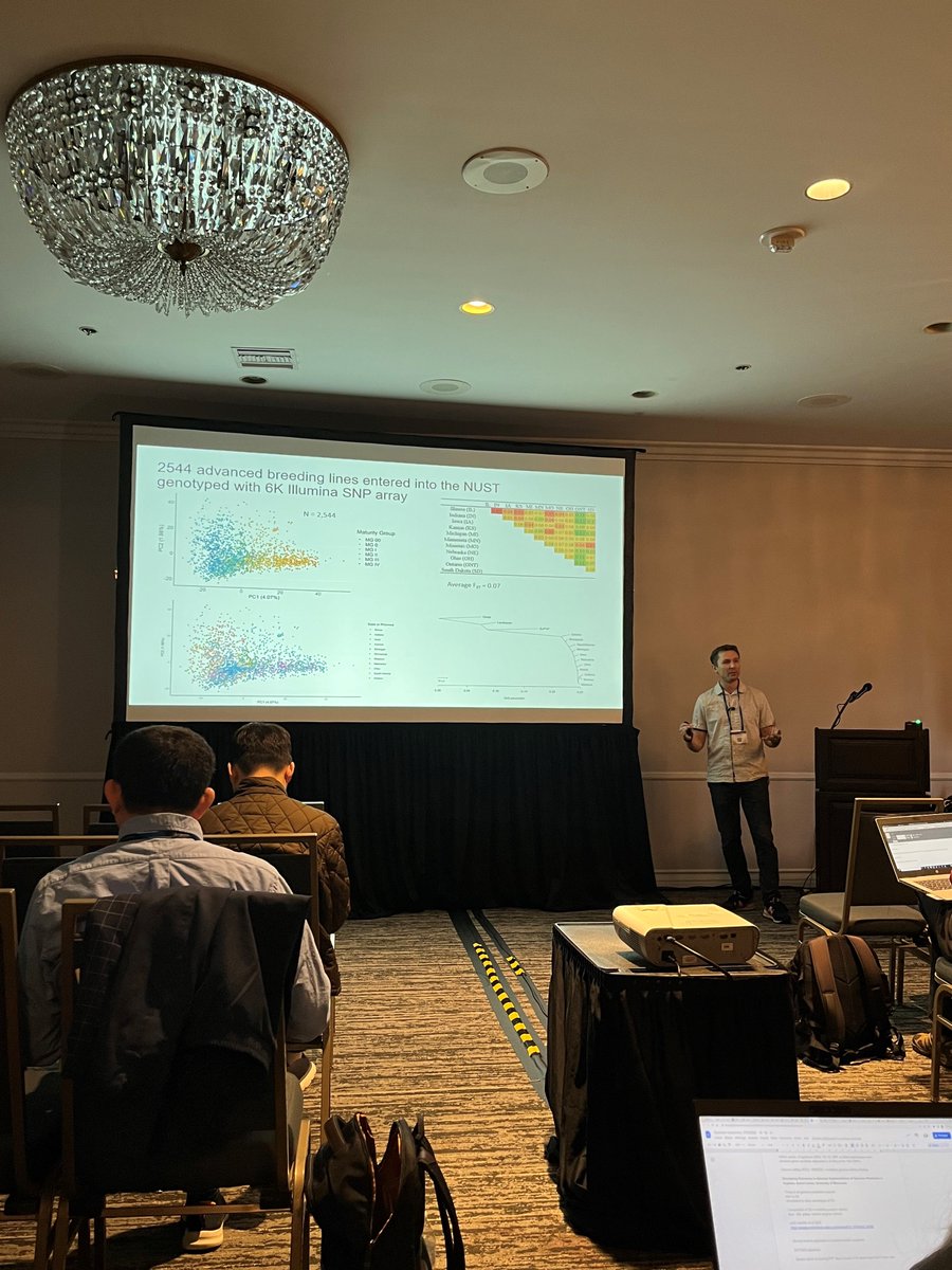 cleiton_wartha's tweet photo. @UmnSoyBreeding Aaron Lorenz presented work @PAGmeeting on developing resources to advance implementation of genomic prediction in soybean.
@OpenAI #ChatGPT says collaboration among breeders and data sharing is important to advance the field of GS in public plant breeding.#PAG30 https://t.co/bqrZmnLDrd