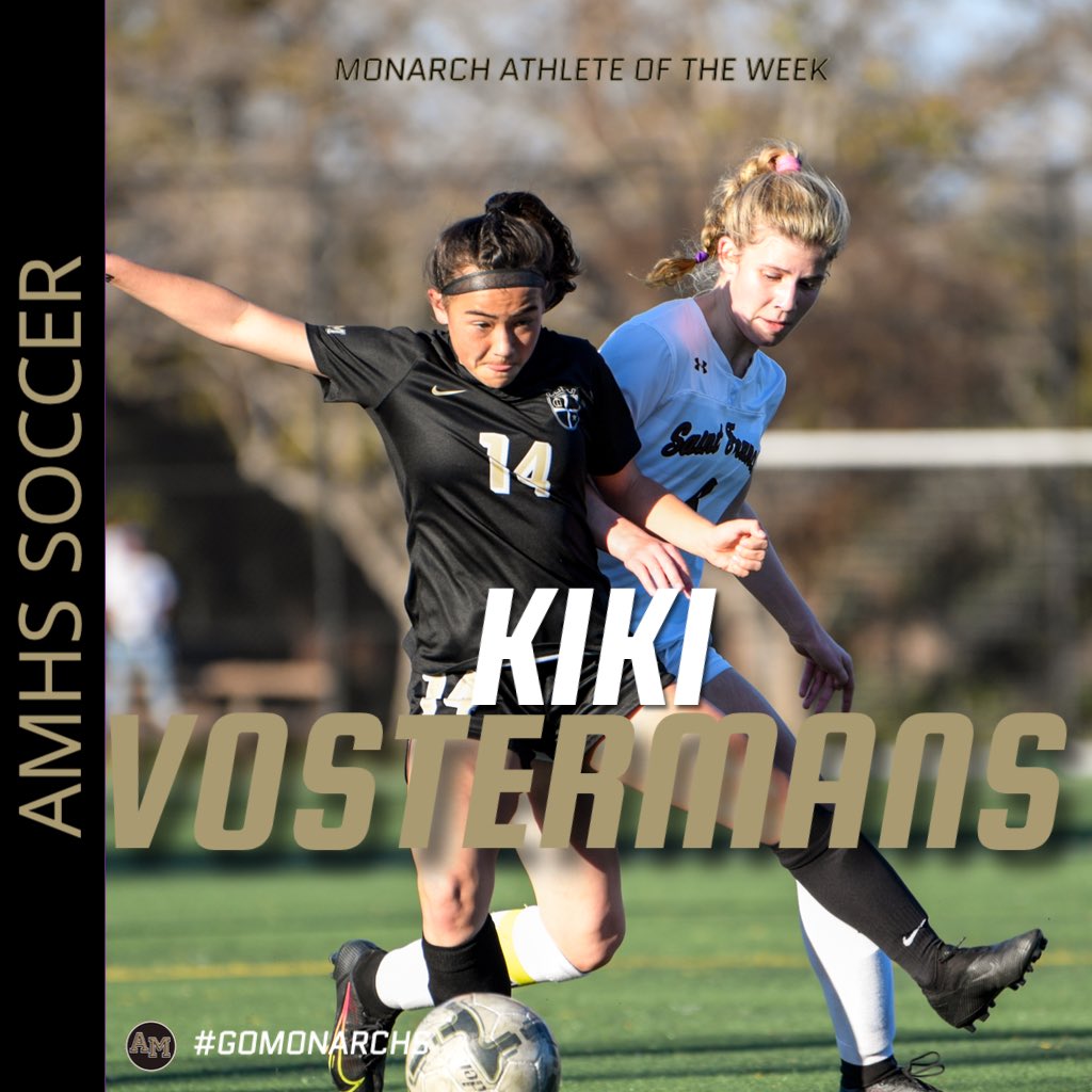 AMHS Athletics (@amhsathletics) on Twitter photo Congratulations to junior soccer player Kiki Vostermans, our latest AMHS Athlete of the Week. Kiki helped lead the Monarchs to two big <a href="/WCALSports/">WCALSports</a> wins last week, with two assists in a win vs Sacred Heart Cathedral and the deciding goal in a 1-0 victory at Presentation. Congratulations to junior soccer player Kiki Vostermans, our latest AMHS Athlete of the Week. Kiki helped lead the Monarchs to two big <a href="/WCALSports/">WCALSports</a> wins last week, with two assists in a win vs Sacred Heart Cathedral and the deciding goal in a 1-0 victory at Presentation.