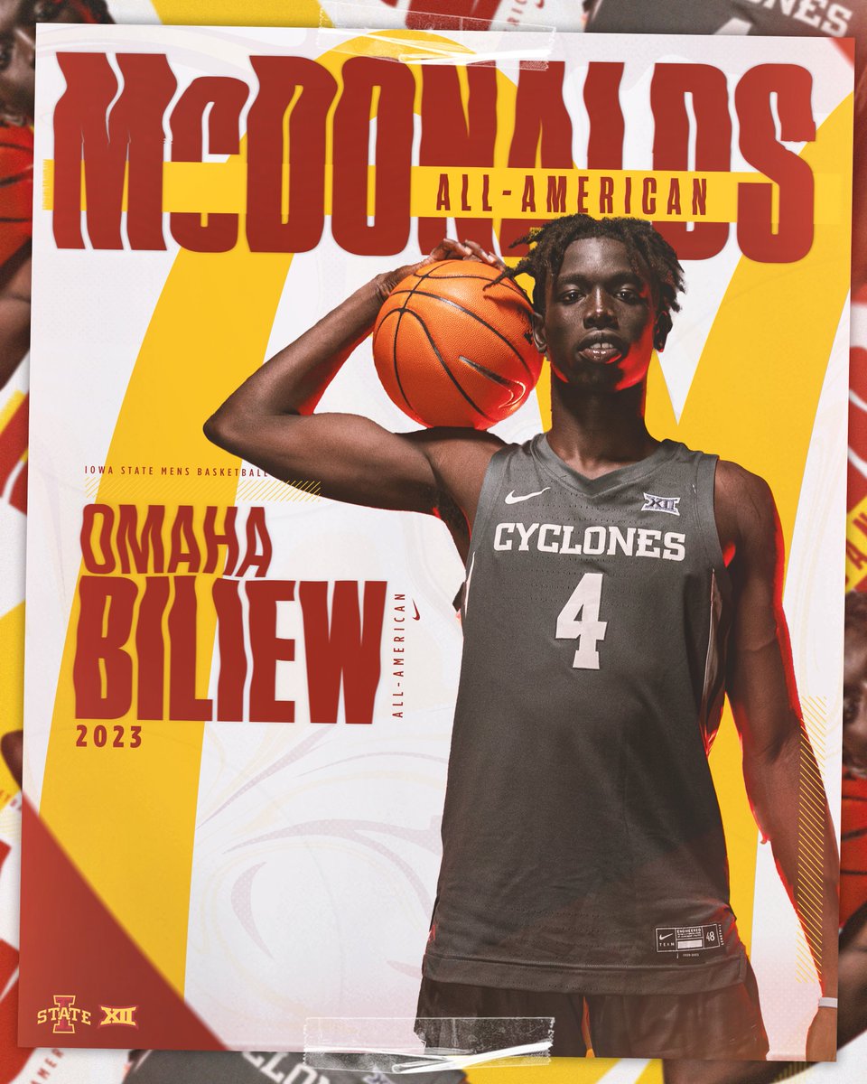 CycloneMBB's tweet photo. 𝗠𝗰𝗗𝗼𝗻𝗮𝗹𝗱'𝘀 𝗔𝗹𝗹-𝗔𝗺𝗲𝗿𝗶𝗰𝗮𝗻!🍔

@BiliewOmaha 

📰: https://t.co/6gfKejnc7l

#Cyclones | #C5C https://t.co/HBz7LBW6PZ