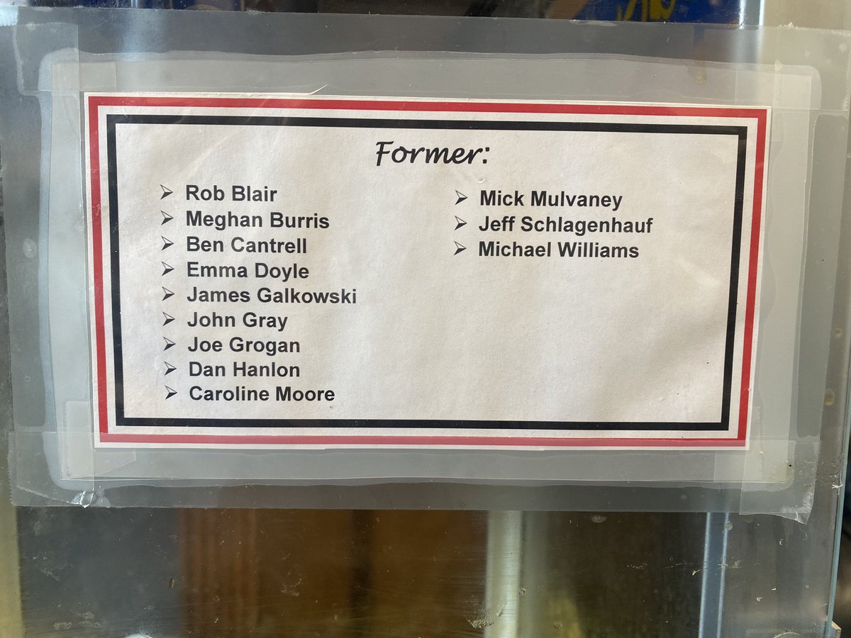 natsfert's tweet photo. Fun fact: Apparently there is a popcorn machine in the office of @RepNancyMace that previously resided in the OMB during the Trump admin and still has staff lists on the front door. A current Mace staffer brought it with them. https://t.co/KZ52L5tivl