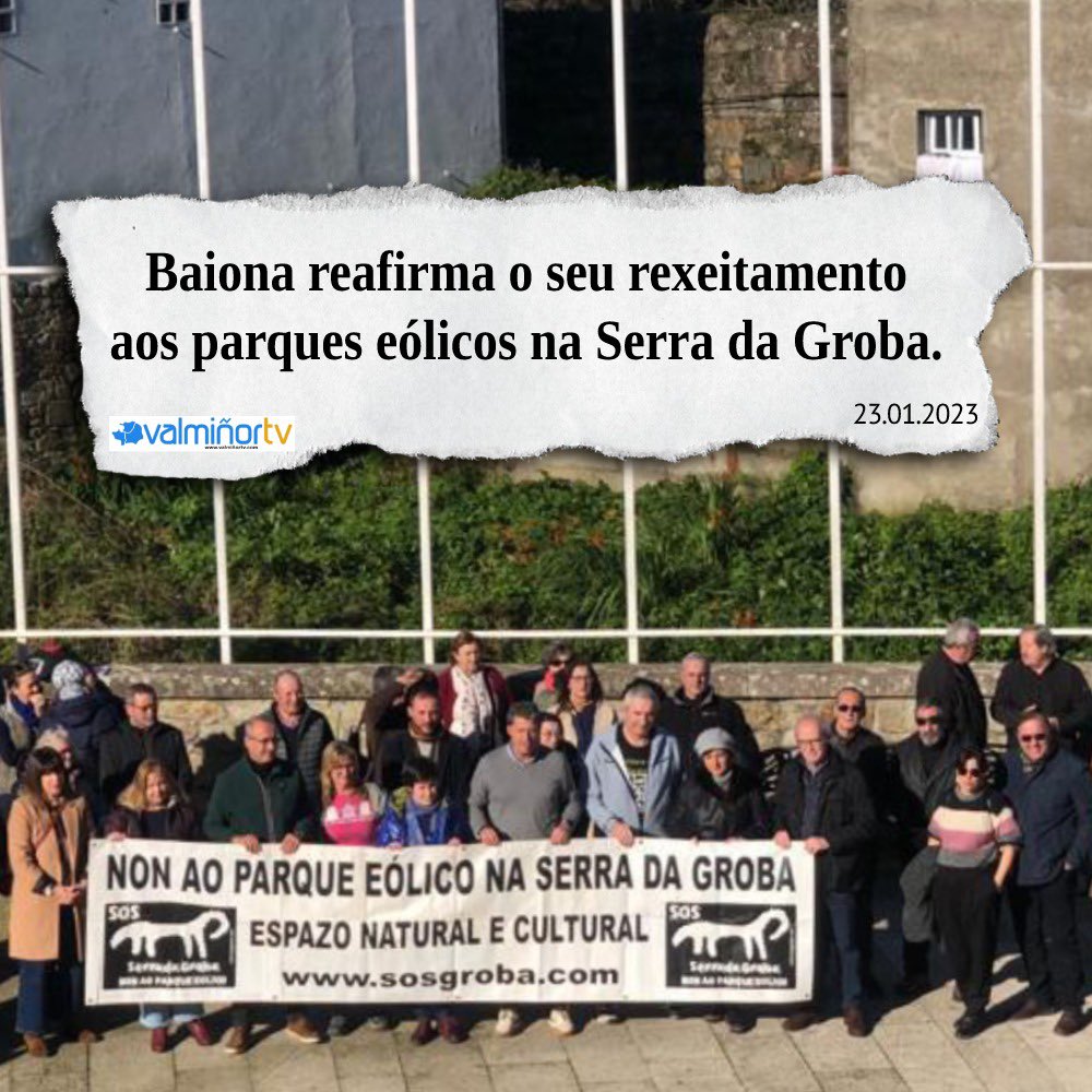 PodemosBaiona's tweet photo. 🙌 Onte estivemos apoiando á plataforma #SOSGroba na Praza do @ConcelloBaiona, na concentración organizada para a presentación das alegacións rexistradas para pór freo ao parque eólico Toroña.
🌳Por un modelo de transición enerxética sostible coa vida.
📰 https://t.co/Ub3RIjybSN https://t.co/x2HqOIt6To