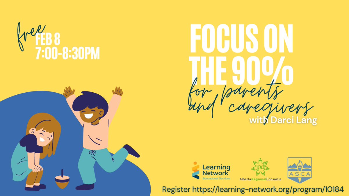 ABschoolcouncil's tweet photo. Session for Parents and Caregivers - Focus on the 90%! with Darci Lang
February 8th, 7:00 - 8:30 PM, Register at no charge https://t.co/wzL2ATIYIK @Lnetworkes https://t.co/6EWAtYXdtY