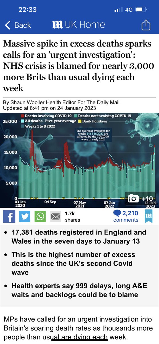 BBGRichie's tweet photo. Hello?!? Vaccines maybe? 
It might be the experimental mRNA jabs? This is vaudeville. Come on folks. It’s becoming ridiculous now. https://t.co/MxFrMSQxJw