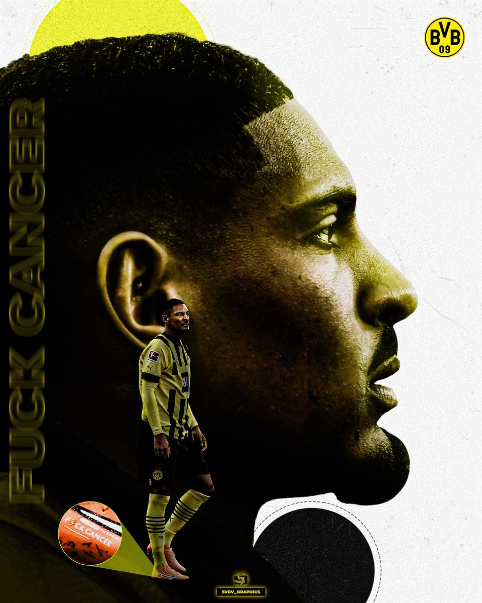 svdv_graphics's tweet photo. Sebastien Haller is back 🥹

Congrats on making your debut for @BlackYellow / @BVB and 
F⚡️CK CANCER

@HallerSeb 
#smsports #sebastienhaller #haller #bvb #bvb09 #borussiadortmund #fuckcancer #comeback #debut #footballgraphics #footballdesigns #sportsdesign #graphicdesign https://t.co/k7mvF6bbtG