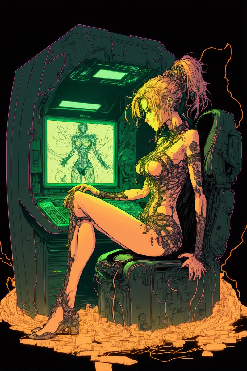 AlexuzzNFT's tweet image. «Synthesizer» 💚✨🌸✨ #BLOOM
#Prometheus_DS #letsbloom #AIIA #activeartcollective #AIArtIsComing