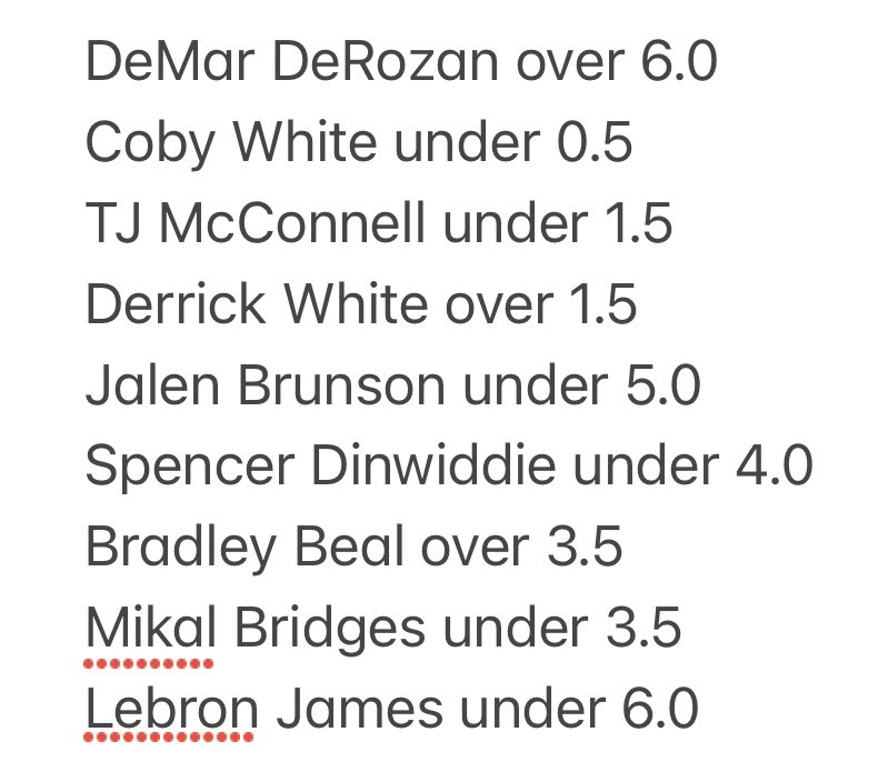 mrobplays's tweet photo. Free Throw props for today!

Mixing and matching… Let’s have a day 😈💰✅

#PlayerProps #NBA #PrizePicksNBA #GamblingTwitter #TacoTuesday #PrizePicks https://t.co/CBIMW2bE8x