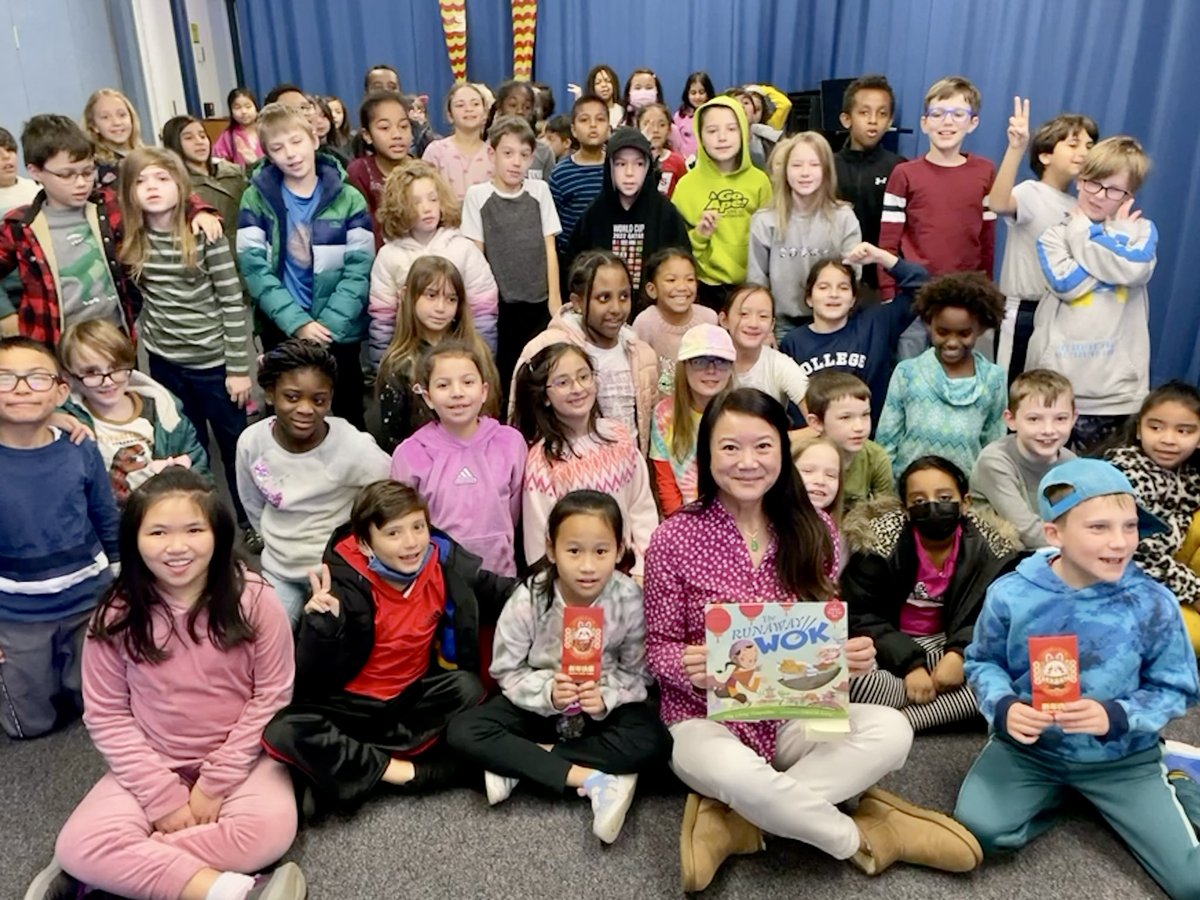 Aleungsmith's tweet photo. Oh my heart is full! ❤️Celebrating Lunar New Year with my 3rd graders @FranconiaES with #TheRunawayWok. Ss have been learning about fairy tales n were able to id many literary features in the story. One S compared it to Jack n BS n Ginger Brd Man. 🥰🎋🪷🧧🐰 https://t.co/vMtmhHMJ2x