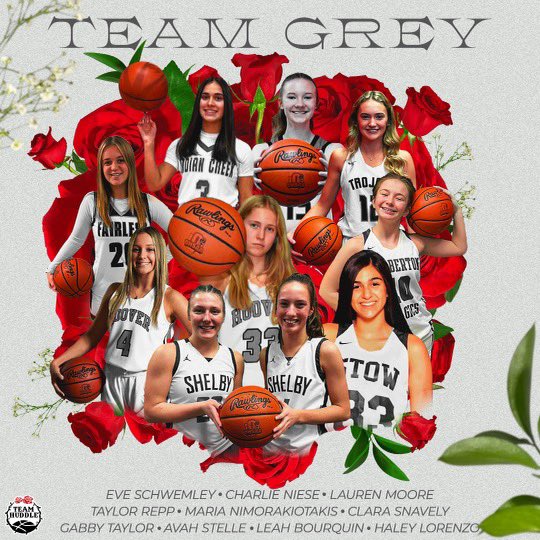 TeamHuddleBball's tweet photo. These ladies need no introduction, they’ve been battling older kids &amp; in top brackets for years now. The Sophomore Grey squad is back and plans on making some noise! 🌹🌹🌹 https://t.co/wuwMW9ehZE