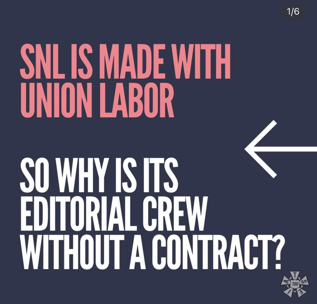 strugglespod's tweet photo. The SNL Post Production Crew are part of the back bone of the show. Support these editors in their fight for fair contracts! (via @IATSE) https://t.co/rD3GdaPYFD