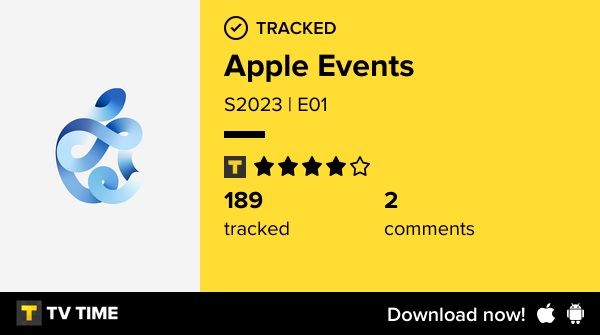 MohamedA512's tweet image. I&apos;ve just watched episode S2023 | E01 of Apple Events! #applekeynotes  tvtime.com/r/2H4lo #tvtime