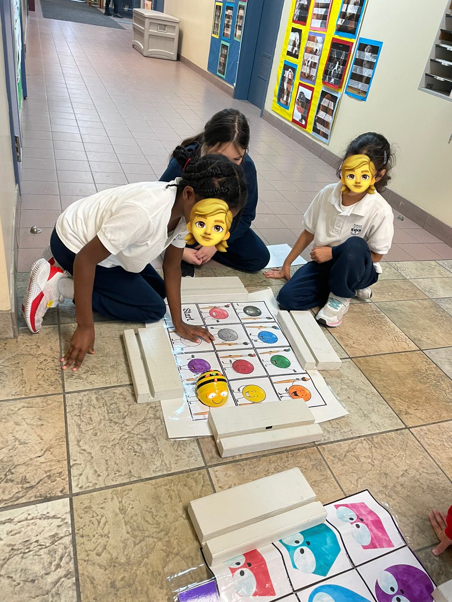 sangeets8's tweet photo. Internet was down all morning so tech class switched from online scratch coding to coding with Bee-Bots! Due to the Pandemic and online learning, current G3’s had missed coding with physical Bots. Thank goodness for simple Robots that build programming skills sans internet. https://t.co/M5y3FG5IqN