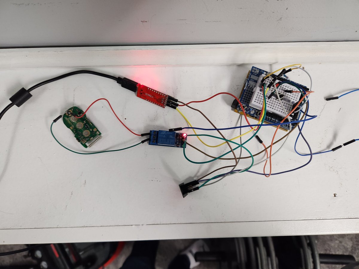 With an extra fob and a wifi microchip I created an Alexa skill that will open my garage and start my truck. This is the prototype so next step is to clean up the wiring, but I'm excited it works.
