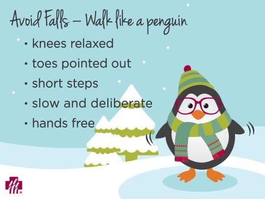 Knights Nation - the weather outside will take a quick turn tonight. Rain, then freezing, & snow by the time students board buses in the morning.  Please be safe and 'Walk Like A Penguin' as you approach the bus stop. Let's avoid slips, trips, and falls!  #Safety1st #WeAreWayne