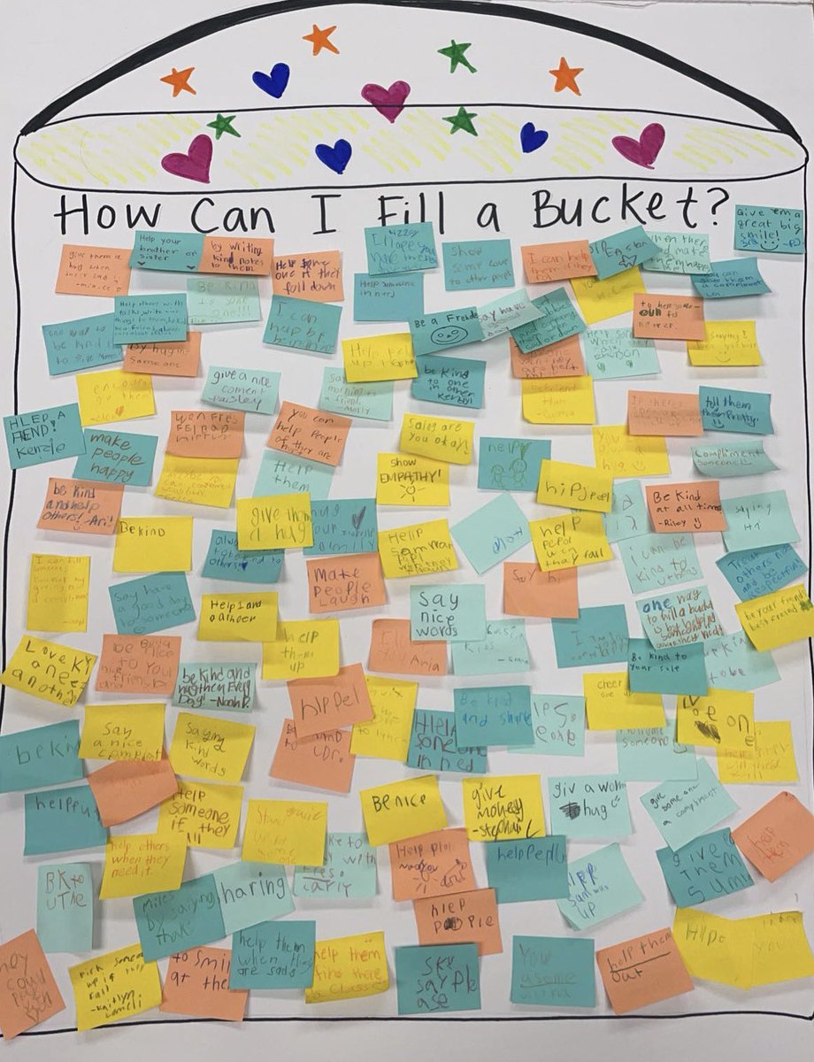 monicajdiaz's tweet photo. Day 2 of The Great Kindness Challenge! Students shared ways they can “fill someone’s bucket.” 🪣 @mvesmustangs #GreatKindnessChallenge #romogrows  #mvesmustangs https://t.co/64oV2cHwq6