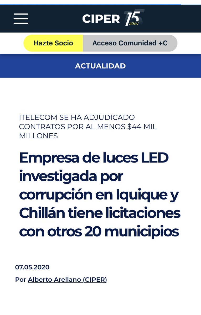 cgajardop's tweet photo. La corrupción del caso Luminarias sigue avanzando. Después de formalizar causas en los municipios de Iquique, Chillan, Coyhaique, entre otros, ahora fue el turno de Puerto Natales. Se decretó prisión para su ex alcalde. De norte a sur pagaron coimas por las luces. País generoso. https://t.co/x92QlFi7eO